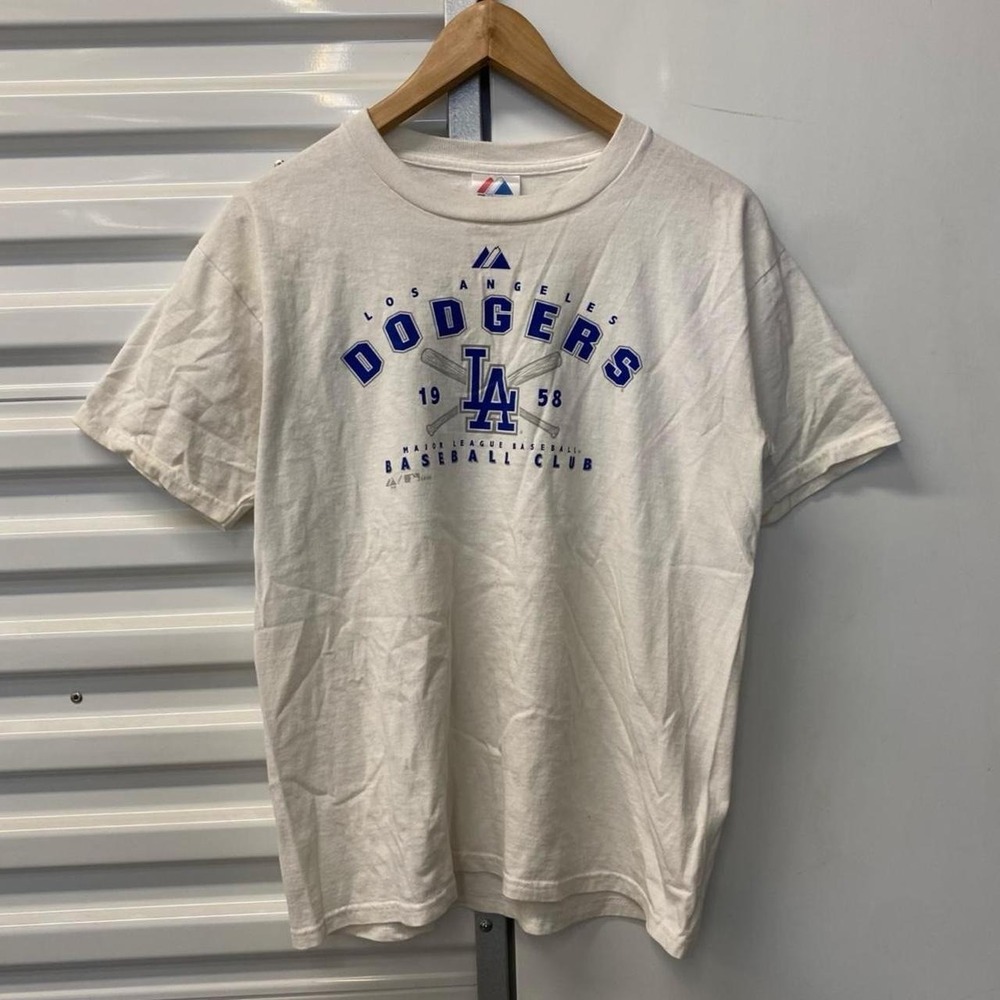 Vintage Los Angeles Dodgers Majestic Baseball 2000s T-Shirt MLB Size M/L